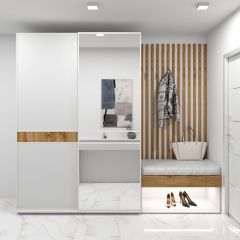 Шкаф-купе 1800 серии SOFT D6+D4+B2+PL2 (2 ящика+1штанга+1 полка) профиль «Капучино» в Снежинске - snezhinsk.mebel24.online | фото