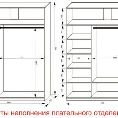 Шкаф-купе 1800 серии SOFT D6+D4+B2+PL2 (2 ящика+1штанга+1 полка) профиль «Капучино» в Снежинске - snezhinsk.mebel24.online | фото 8
