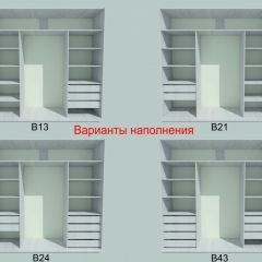 Шкаф-купе 1950 серии SILVER S3+S1+S3Z B22+PL2 (по 2 ящика лев/прав+1штанга+1 полка) профиль «Серебро» в Снежинске - snezhinsk.mebel24.online | фото 5