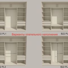Шкаф-купе 2100 серии SOFT D4+D4+D4+B22+PL1 (по 2 ящика лев/прав+1штанга) профиль «Графит» в Снежинске - snezhinsk.mebel24.online | фото 5