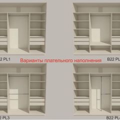 Шкаф-купе 2100 серии SOFT D5+D4+D5+B22+PL3 (по 2 ящика лев/прав+2штанги) профиль «Графит» в Снежинске - snezhinsk.mebel24.online | фото 5
