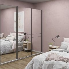 Шкаф-купе 2400 серии SOFT D4+D4+D4+B22+PL1 (по 2 ящика лев/прав+1штанга) профиль «Графит» в Снежинске - snezhinsk.mebel24.online | фото