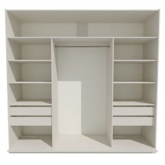 Шкаф-купе 2400 серии SOFT D4+D4+D4+B22+PL1 (по 2 ящика лев/прав+1штанга) профиль «Графит» в Снежинске - snezhinsk.mebel24.online | фото 2