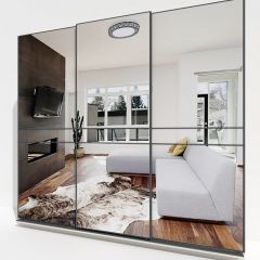 Шкаф-купе 2400 серии SOFT D4+D4+D4+B22+PL1 (по 2 ящика лев/прав+1штанга) профиль «Графит» в Снежинске - snezhinsk.mebel24.online | фото 4