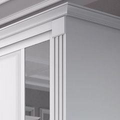 Шкаф-купе 2450 серии NEW CLASSIC K6Z+K1+K6+B22+PL2 (по 2 ящика лев/прав+1 штанга+1 полка) профиль «Капучино» в Снежинске - snezhinsk.mebel24.online | фото 4