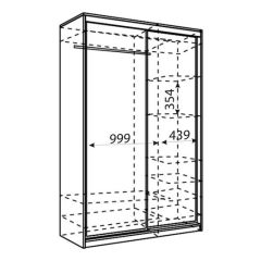 Шкаф-купе Рене 1500 вариант 7 (Тройной ЛДСП/Тройной ЛДСП) в Снежинске - snezhinsk.mebel24.online | фото 2