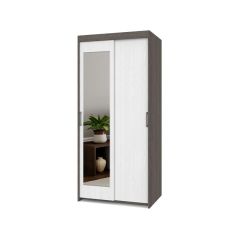 ТОМАС Шкаф-купе с зеркалом Анкор темный/светлый Т22 в Снежинске - snezhinsk.mebel24.online | фото
