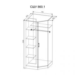 СОФИ СШУ860.1 Шкаф угловой в Снежинске - snezhinsk.mebel24.online | фото 2