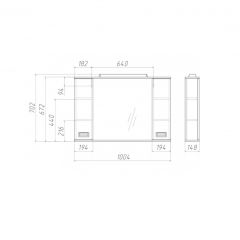 Шкаф-зеркало Cube 100 Эл. Домино (DC5013HZ) в Снежинске - snezhinsk.mebel24.online | фото 2