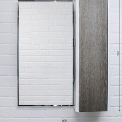 Шкаф-зеркало Uno 60 Дуб серый левый/правый Домино (DU1503HZ) в Снежинске - snezhinsk.mebel24.online | фото 7