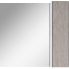 Шкаф-зеркало Uno 80 Дуб серый левый/правый Домино (DU1504HZ) в Снежинске - snezhinsk.mebel24.online | фото 5