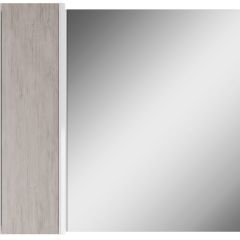 Шкаф-зеркало Uno 80 Дуб серый левый/правый Домино (DU1504HZ) в Снежинске - snezhinsk.mebel24.online | фото 2