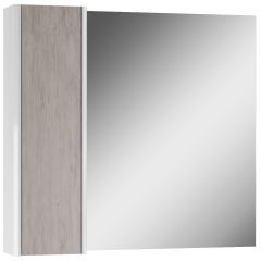 Шкаф-зеркало Uno 80 Дуб серый левый/правый Домино (DU1504HZ) в Снежинске - snezhinsk.mebel24.online | фото 6
