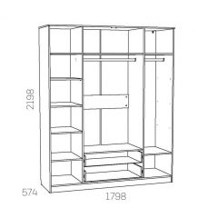 НМ 011.84 Х Шкаф комбинированный "Оливия" в Снежинске - snezhinsk.mebel24.online | фото 3