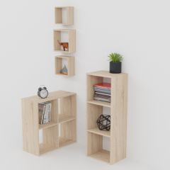 Стеллаж 3 секции (дуб сонома) в Снежинске - snezhinsk.mebel24.online | фото 4