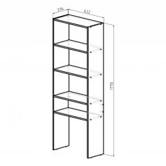 Стеллаж Элемент-1 (белый) в Снежинске - snezhinsk.mebel24.online | фото 2