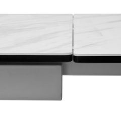 Стол BELLUNO 160 MARBLES KL-99 Белый мрамор матовый, итальянская керамика/ белый каркас, ®DISAUR в Снежинске - snezhinsk.mebel24.online | фото 7