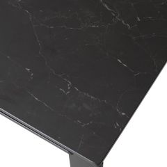 Стол CORNER 120 MATT BLACK MARBLE SOLID CERAMIC / BLACK, ®DISAUR в Снежинске - snezhinsk.mebel24.online | фото 9