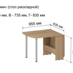 Стол-книжка раздвижной "Оригами" в Снежинске - snezhinsk.mebel24.online | фото 5