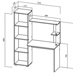 ЮНИОР-2 Стол компьютерный в Снежинске - snezhinsk.mebel24.online | фото 2