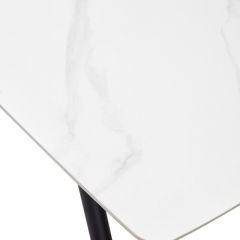 Стол RIVOLI 140 MATT WHITE MARBLE SOLID CERAMIC / BLACK, ®DISAUR в Снежинске - snezhinsk.mebel24.online | фото 9