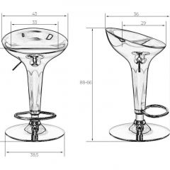 Стул барный DOBRIN BOMBA LM-1004 (серебряный металлик) в Снежинске - snezhinsk.mebel24.online | фото