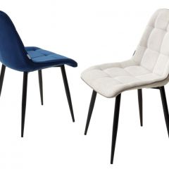 Стул CHIC BLUVEL-86 NAVY BLUE / черный каркас М-City в Снежинске - snezhinsk.mebel24.online | фото 2