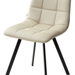 Стул CHILLI SQUARE HK017-02 серо-бежевый, PU/ черный каркас М-City в Снежинске - snezhinsk.mebel24.online | фото