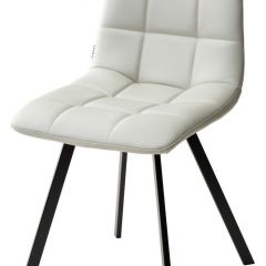 Стул CHILLI SQUARE HK017-03 светло-серый, PU/ черный каркас М-City в Снежинске - snezhinsk.mebel24.online | фото