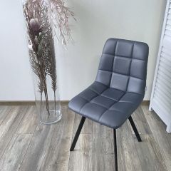 Стул CHILLI SQUARE HK017-09 серо-черничный, PU/ черный каркас М-City в Снежинске - snezhinsk.mebel24.online | фото 7