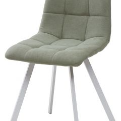 Стул CHILLI SQUARE UF860-11B мятный, ткань/ белый каркас М-City в Снежинске - snezhinsk.mebel24.online | фото