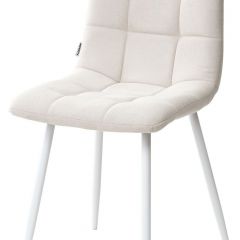 Стул CHILLI UF860-01B бежевый, ткань/белый каркас М-City в Снежинске - snezhinsk.mebel24.online | фото