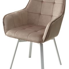 Стул MAVERICK 360 град. поворот. BLUVEL-40 BEIGE/ белый каркас, М-City в Снежинске - snezhinsk.mebel24.online | фото
