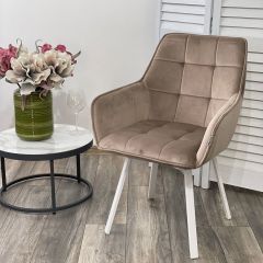 Стул MAVERICK 360 град. поворот. BLUVEL-40 BEIGE/ белый каркас, М-City в Снежинске - snezhinsk.mebel24.online | фото 2