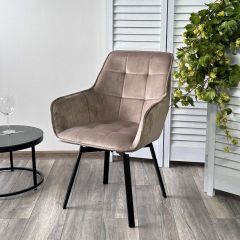 Стул MAVERICK 360 град. поворот. BLUVEL-40 BEIGE/ черный каркас, М-City в Снежинске - snezhinsk.mebel24.online | фото 5