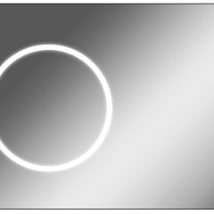 Зеркало Eclipse 100 black с подсветкой Sansa (SE1032Z) в Снежинске - snezhinsk.mebel24.online | фото 1