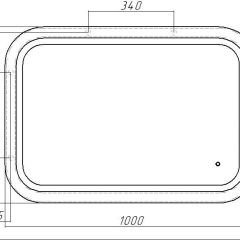 Зеркало Elis 100 white с подсветкой Sansa (SEe1045Z) в Снежинске - snezhinsk.mebel24.online | фото 7