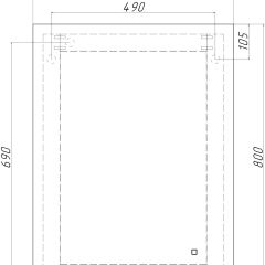 Зеркало Каракас 800х600 с подсветкой Домино (GL7042Z) в Снежинске - snezhinsk.mebel24.online | фото 8