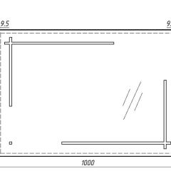 Зеркало Ray 100 black с подсветкой Sansa (SR1035Z) в Снежинске - snezhinsk.mebel24.online | фото 6