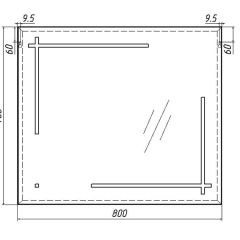 Зеркало Ray 80 black с подсветкой Sansa (SR1037Z) в Снежинске - snezhinsk.mebel24.online | фото 7