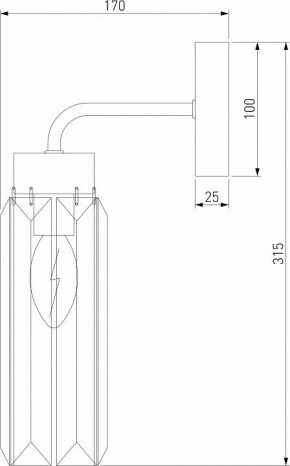 Бра Eurosvet Gilian 60163/1 никель в Снежинске - snezhinsk.mebel24.online | фото 3