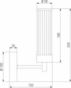 Бра Eurosvet Oriens 60166/1 латунь в Снежинске - snezhinsk.mebel24.online | фото 2