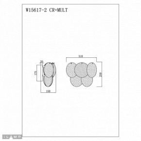 Бра iLamp Rivoli W15617-2 CR+MULT в Снежинске - snezhinsk.mebel24.online | фото 2