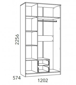 Детская Фанк Шкаф комбинированный НМ 013.08-01 М1 в Снежинске - snezhinsk.mebel24.online | фото 3