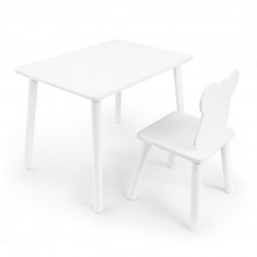 Детский комплект стол и стул «Мишка» Rolti Baby (белый/белый, массив березы/мдф) в Снежинске - snezhinsk.mebel24.online | фото 1