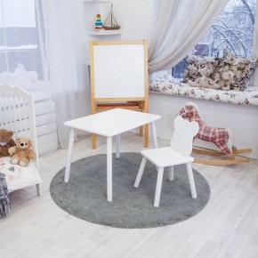 Детский комплект стол и стул «Мишка» Rolti Baby (белый/белый, массив березы/мдф) в Снежинске - snezhinsk.mebel24.online | фото 2