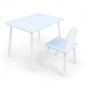 Детский комплект стол и стул «Облачко» Rolti Baby  (голубая столешница/голубое сиденье/белые ножки) в Снежинске - snezhinsk.mebel24.online | фото