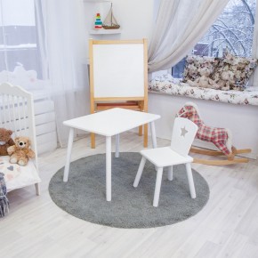 Детский комплект стол и стул «Звезда» Rolti Baby (белый/белый, массив березы/мдф) в Снежинске - snezhinsk.mebel24.online | фото 2