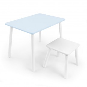 Детский комплект стол и табурет Rolti Baby (голубая столешница/белое сиденье/белые ножки) в Снежинске - snezhinsk.mebel24.online | фото 1
