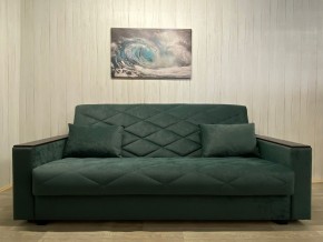 Диван Престиж-15 (НПБ+МДФ) велюр Sensey bottle green в Снежинске - snezhinsk.mebel24.online | фото 2